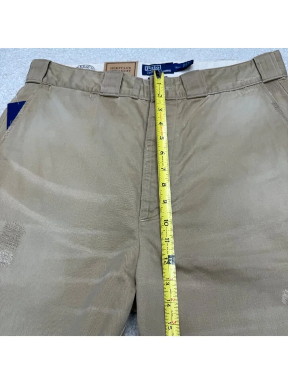 NWT Polo Ralph Lauren Men's The Big Chino Straight Fit Distressed Pants, 34x30